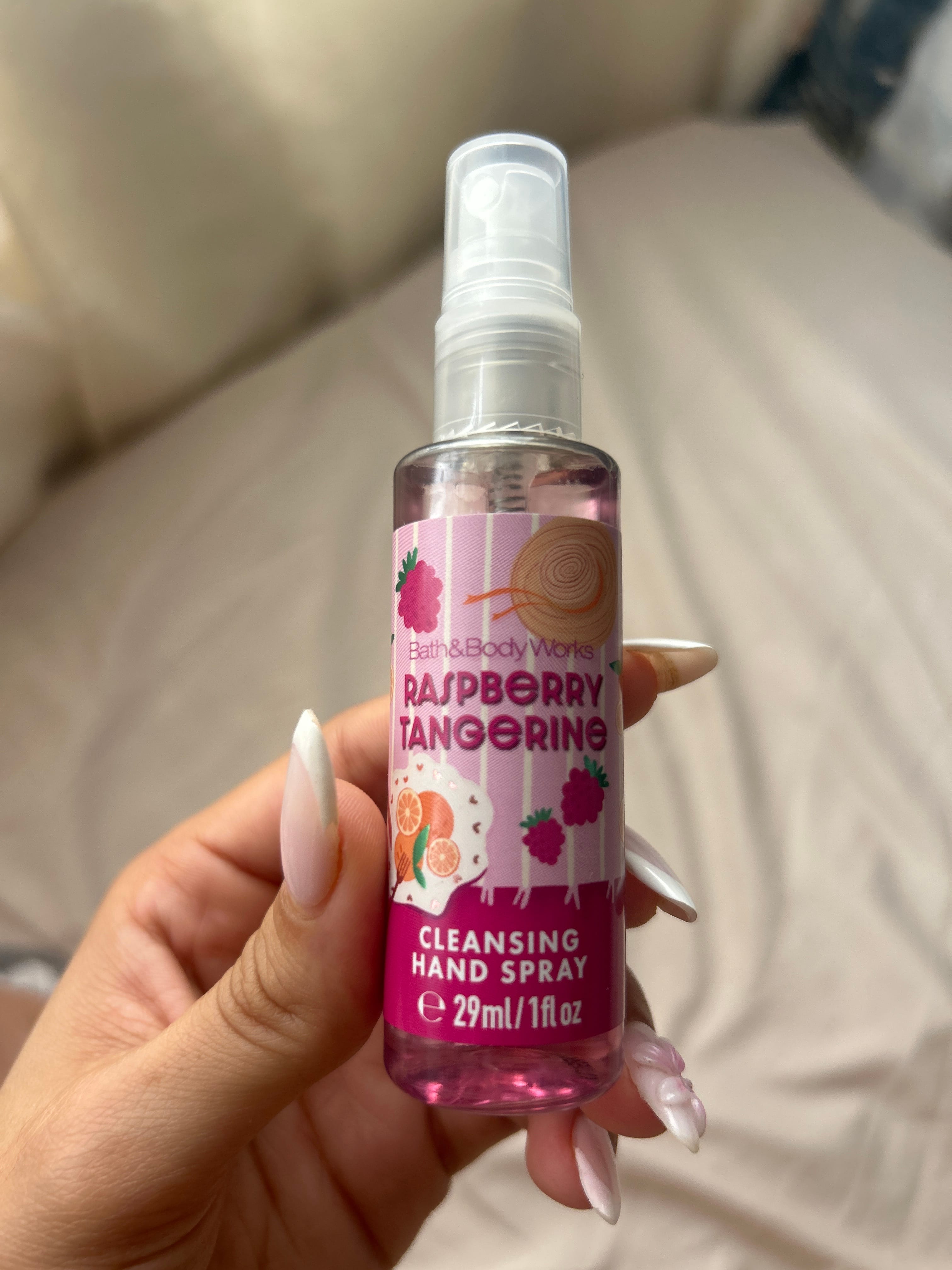 Raspberry tangerine hand spray